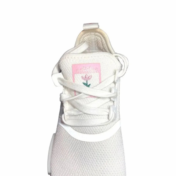 WOMENS ADIDAS NMD R1 WHITE/GREY/ PINK RUNNING SHOES SIZE 6 - Picture 16 of 16